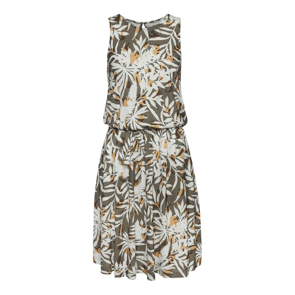 Vivance Jerseykleid mit Blätterdruck kurzes Sommerkleid Strandkleid Saisonale Angebote