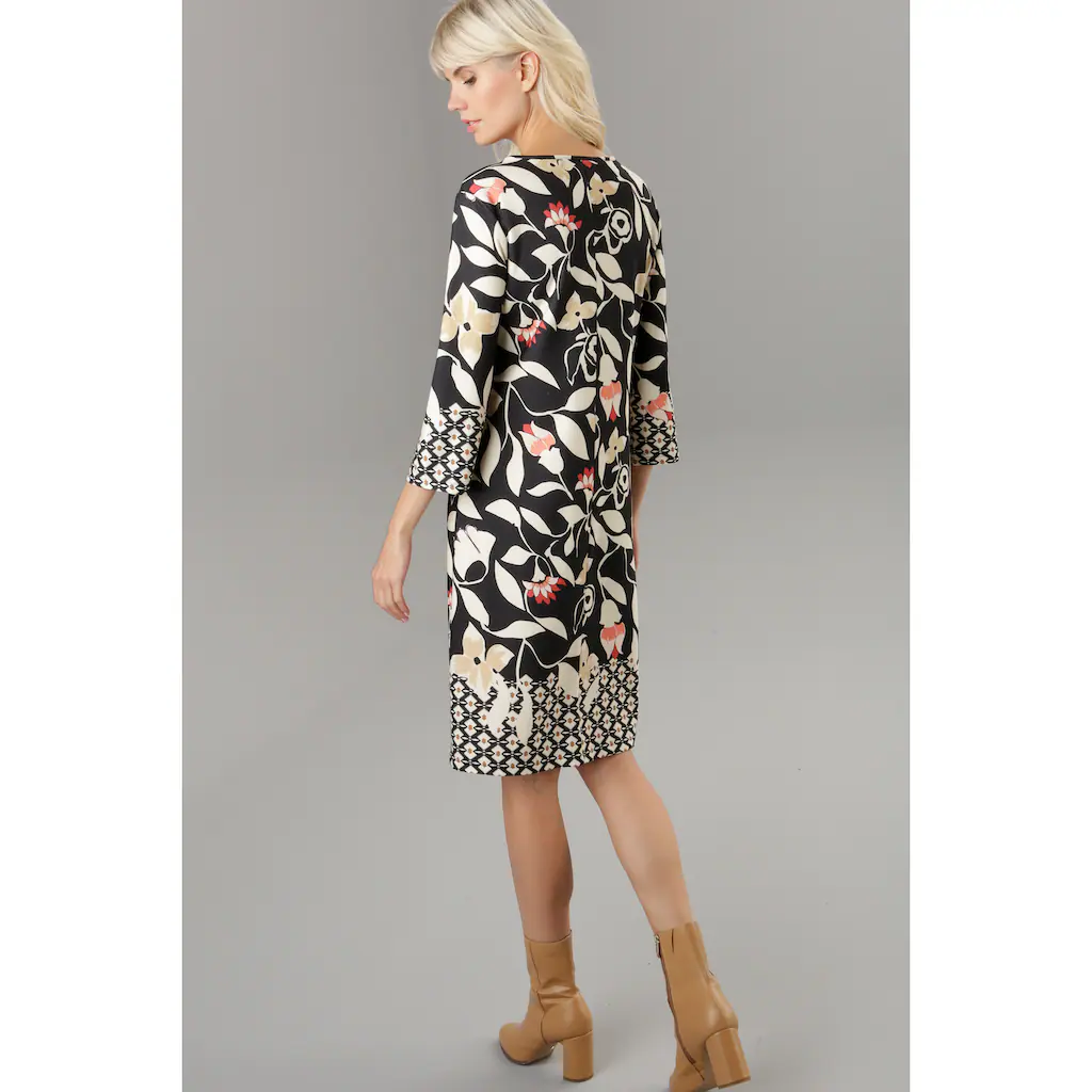 Aniston SELECTED Jerseykleid mit gemusterten Bordüren Wochenangebot