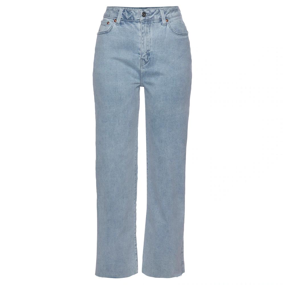 Buffalo Weite Jeans mit leicht ausgefranstem Beinabschluss Culotte Jeans in 7/8-Länge Letzte 2 Tage