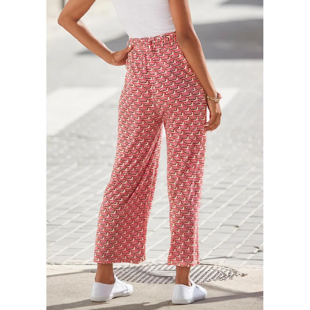 Vivance Culotte (mit Bindegürtel) mit Retroprint leichte Jerseyhose Sommerhose Letzter Tag