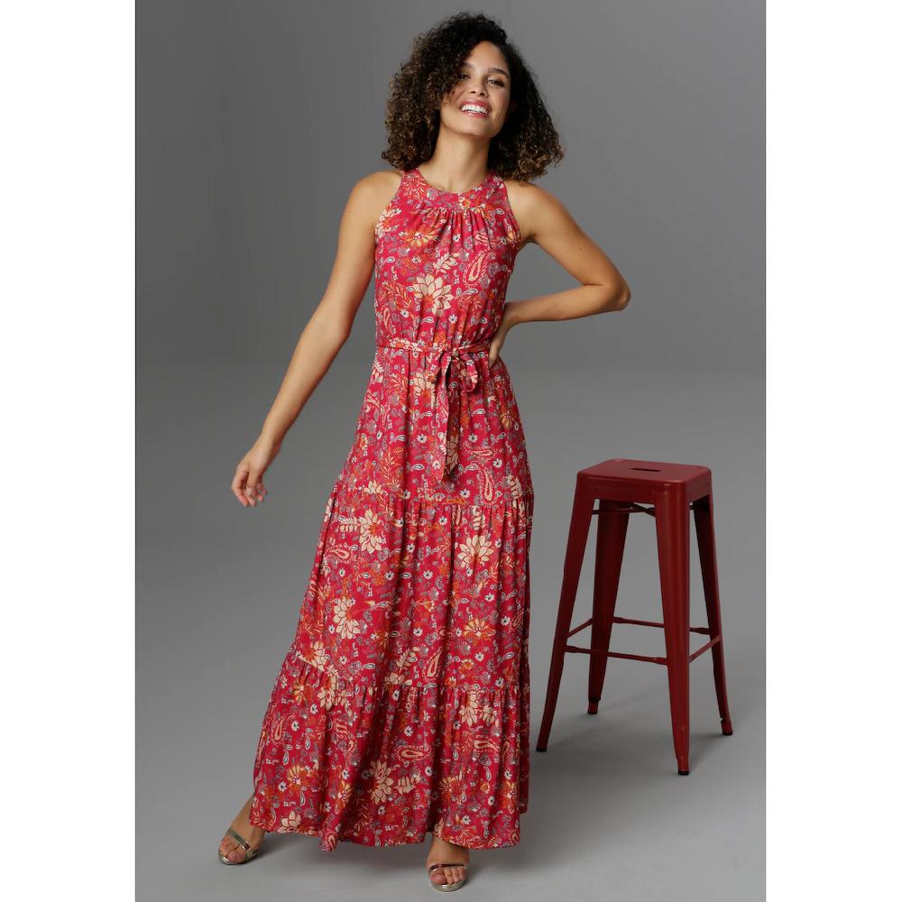 Aniston CASUAL Sommerkleid mit fantasievollem Blumendruck Zeitbegrenzte Promotion
