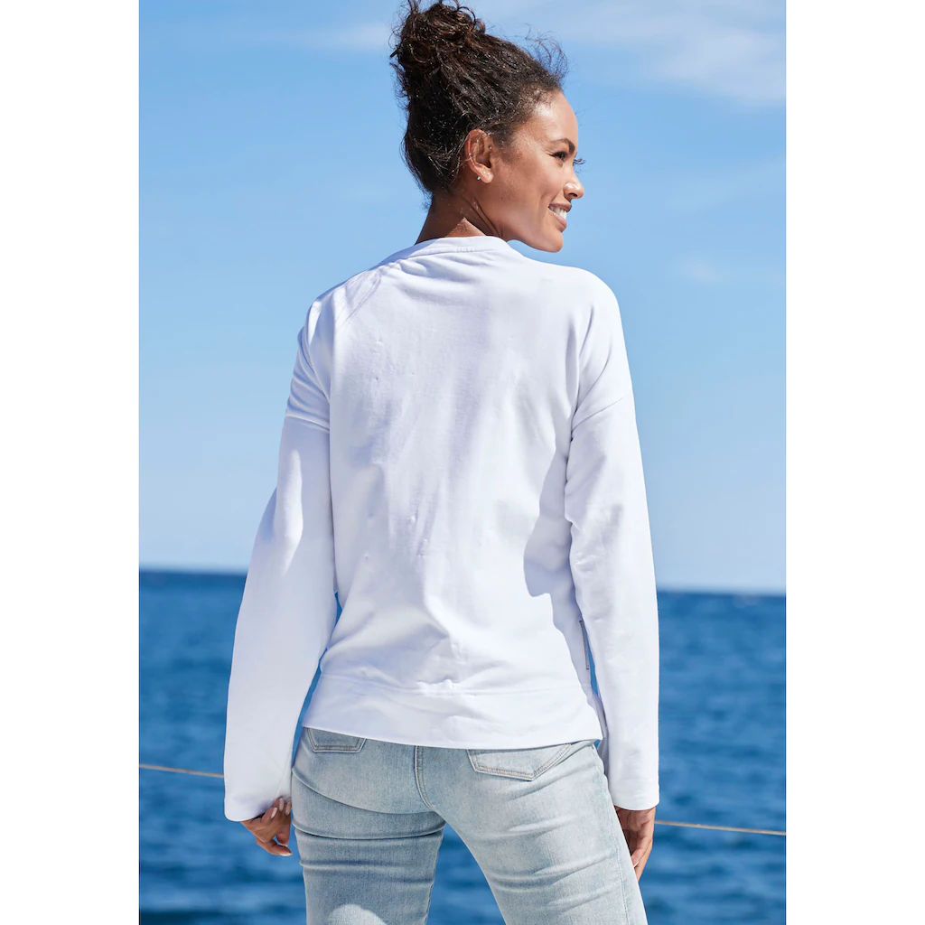 Elbsand Sweatshirt »Aliisa« mit Logodruck vorne Basic-Passform sportlich-casual Bis zu 60% Rabatt