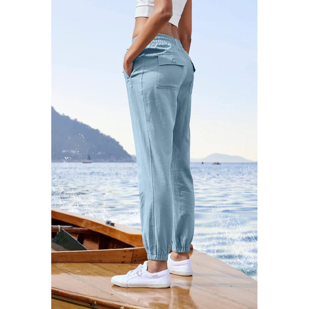 LASCANA Schlupfhose aus Webware elastische Stoffhose mit Taschen Super Rabatt