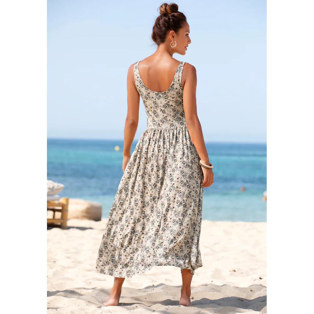 Vivance Midikleid mit Blümchenprint luftiges Sommerkleid Strandkleid Clearance-Verkauf