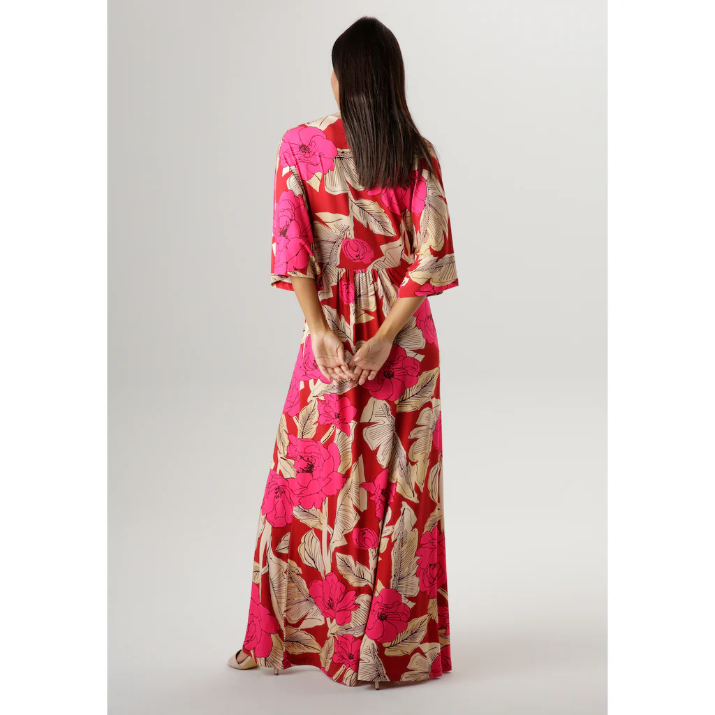 Aniston SELECTED Sommerkleid mit großflächigem Blüten- und Blätterdruck Speichern exportieren