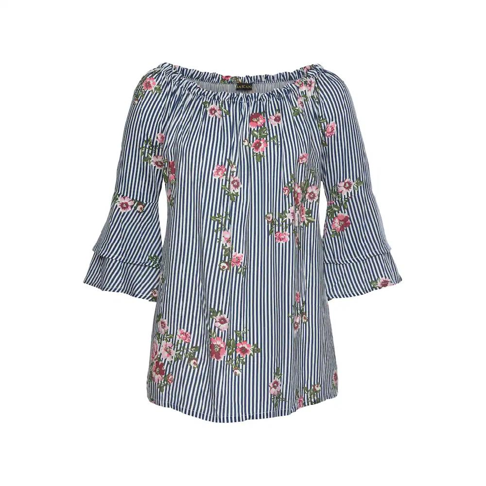 LASCANA Carmenbluse mit modischem Druck Rabatte dieses Monats