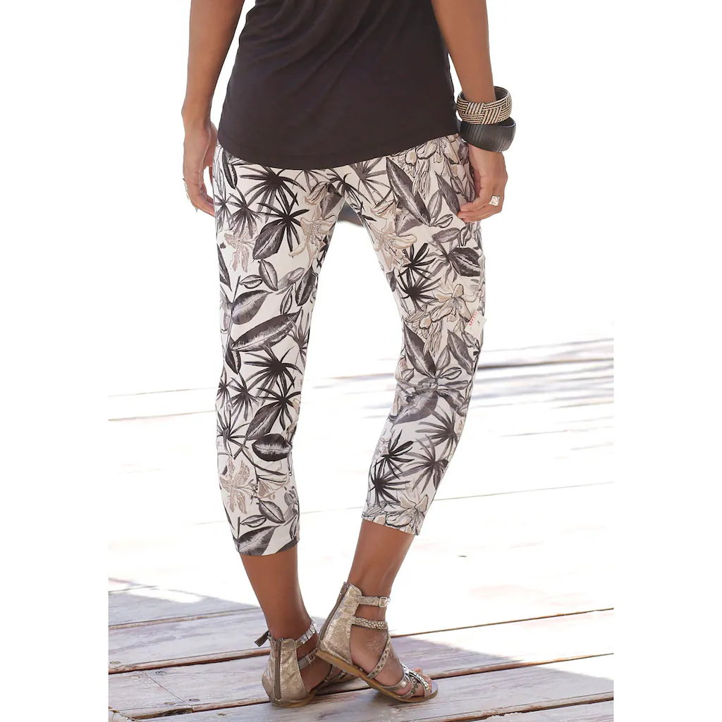 Buffalo Jerseyhose mit Alloverdruck und Taschen 7/8-Hose Stoffhose elastisch Online
