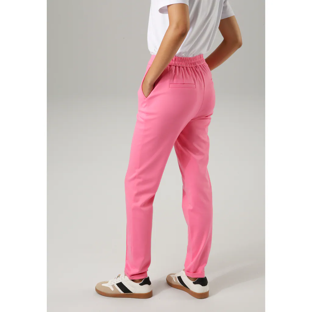 Aniston CASUAL Jerseyhose mit Biesen verziert Verkauf