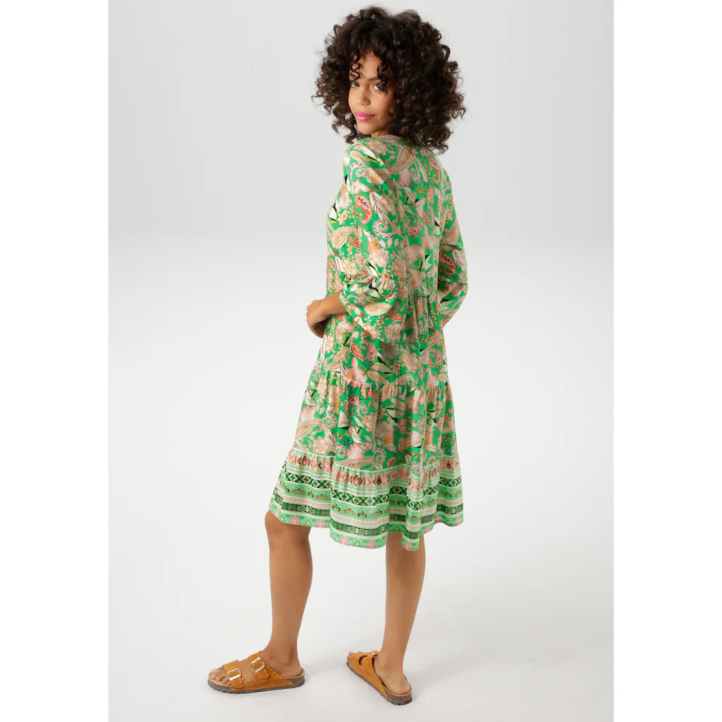 Aniston CASUAL Tunikakleid mit fantasievolle farbharmonischen Druck - NEUE KOLLEKTION Angebote