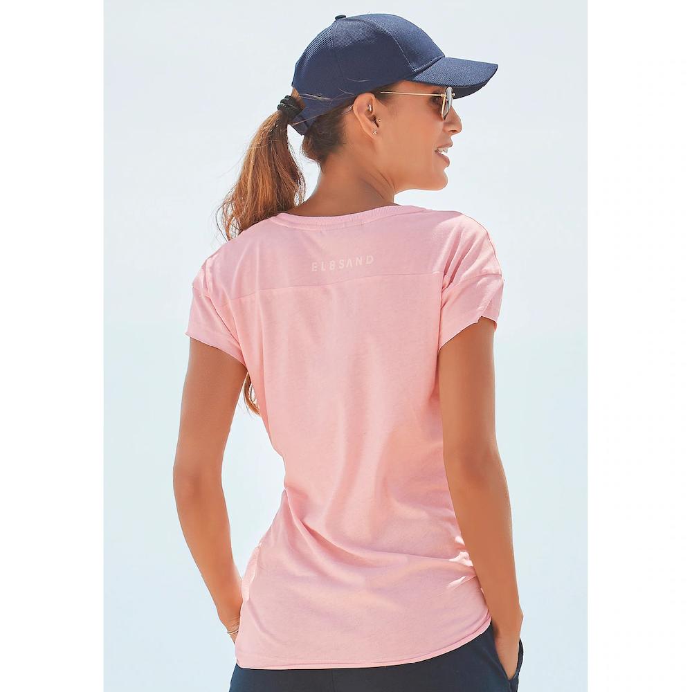 Elbsand T-Shirt »Ranva« mit Logodruck Kurzarmshirt aus Baumwoll-Mix sportlich Versandkostenfrei