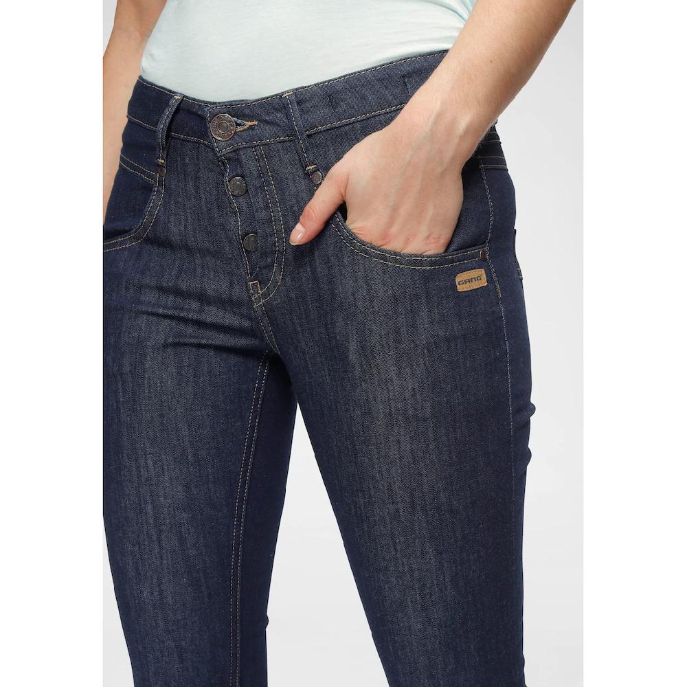 GANG Skinny-fit-Jeans »94MEDINA« mit stylischer halb offener Knopfleiste Exklusivangebot