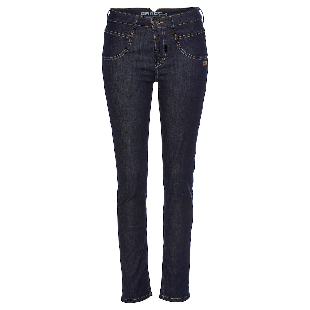 GANG Skinny-fit-Jeans »94MEDINA« mit stylischer halb offener Knopfleiste Exklusivangebot