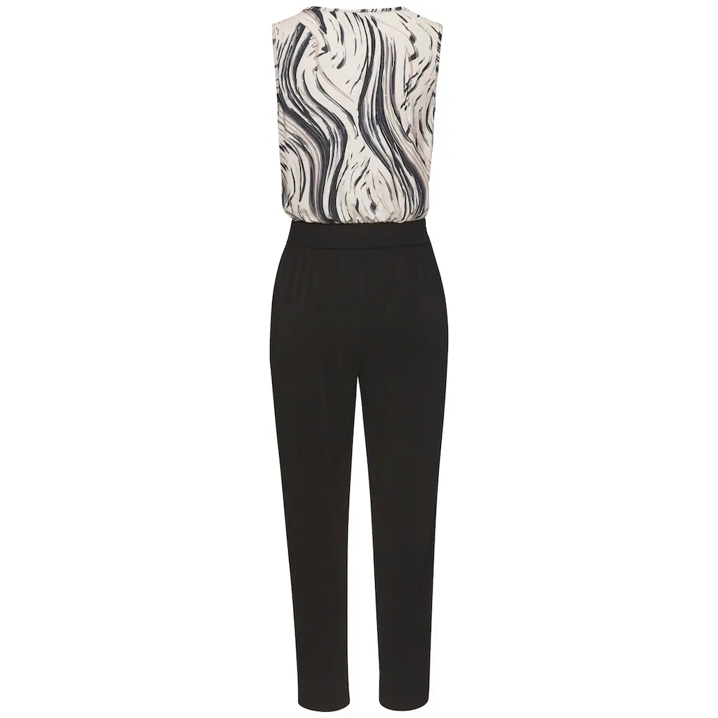 LASCANA Overall mit bedrucktem Oberteil eleganter Jumpsuit Business-Look festlich Top Angebot