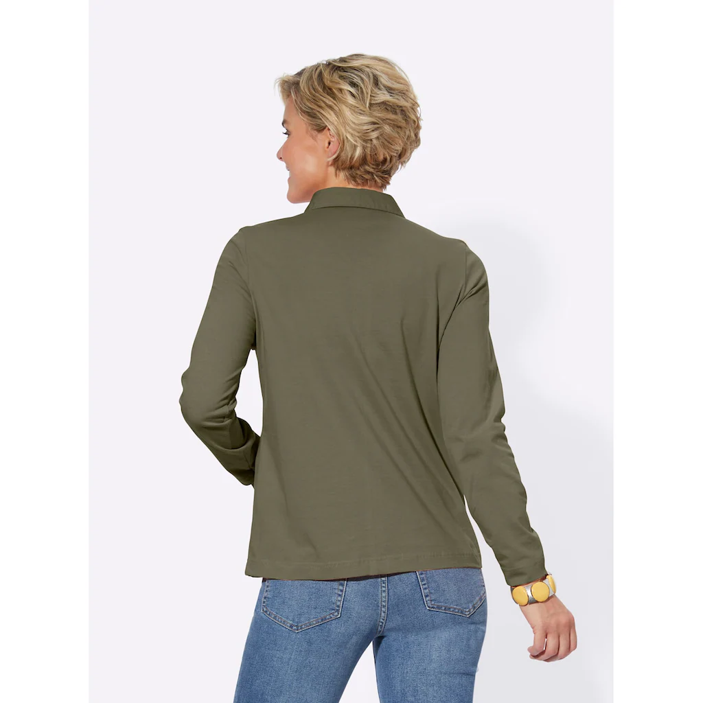 Casual Looks Langarm-Poloshirt »Poloshirt« (1 tlg.) Riesige Ersparnisse