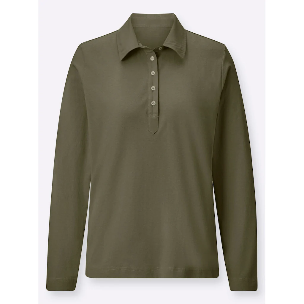 Casual Looks Langarm-Poloshirt »Poloshirt« (1 tlg.) Riesige Ersparnisse