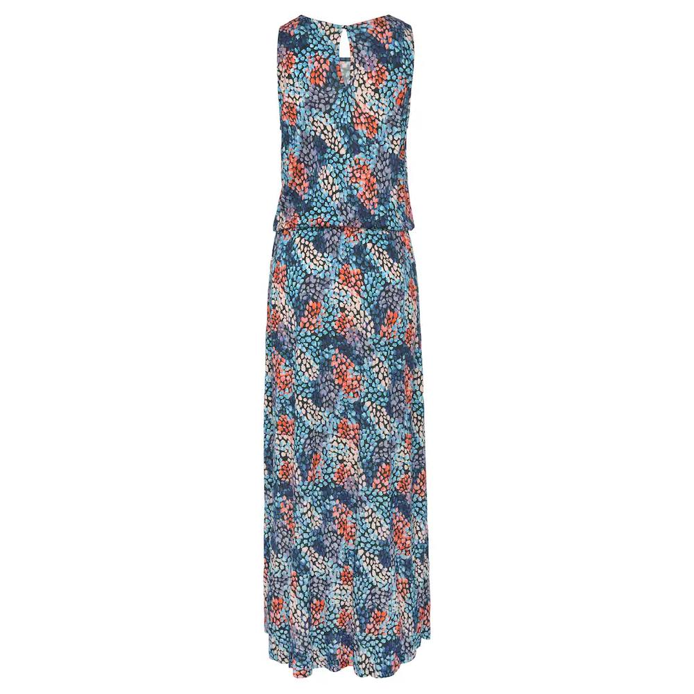 s.Oliver Maxikleid mit Tupfenprint und Schlitz weiches Jerseykleid Sommerkleid VIP-Rabatte