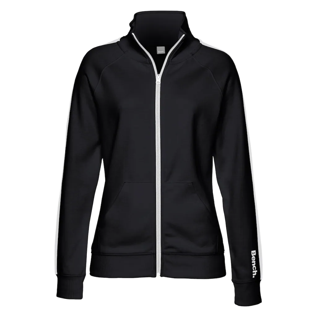 Bench. Loungewear Sweatjacke mit Seitenstreifen und Stehkragen Loungewear Kostenlose Rückgabe
