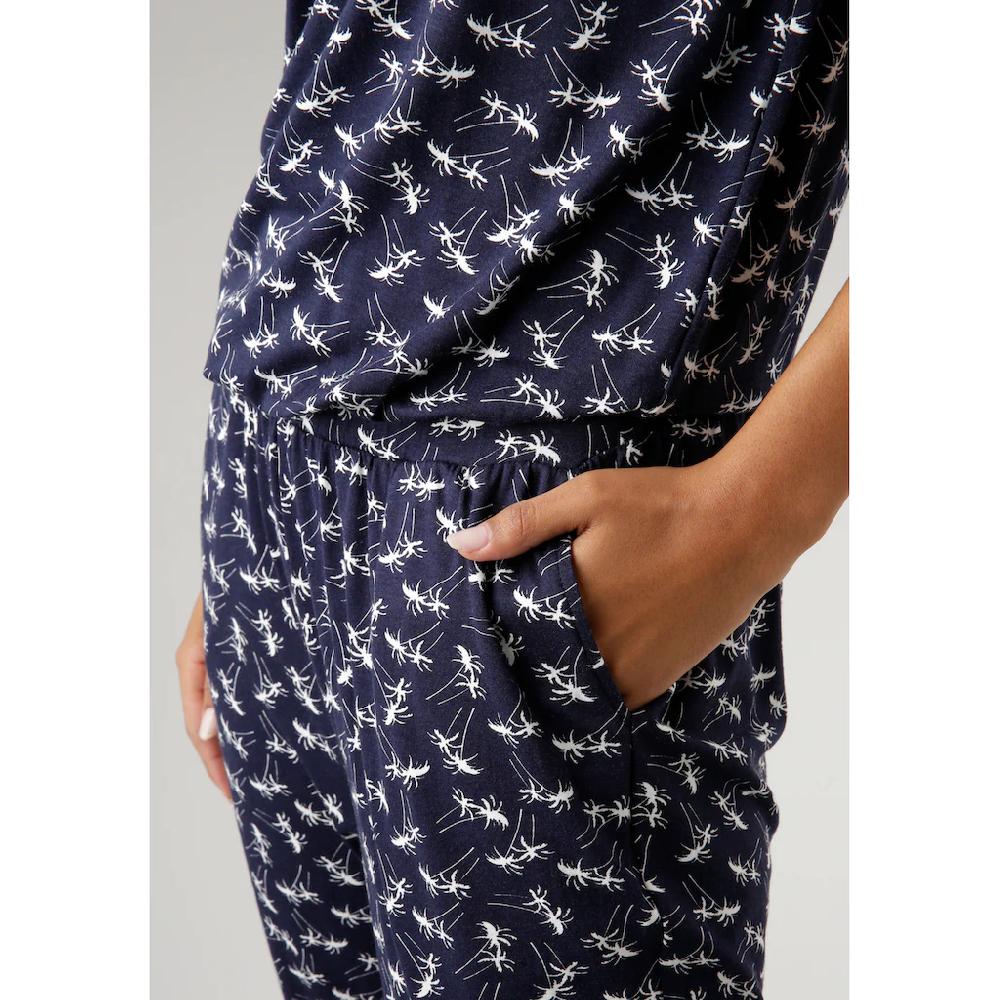 Aniston SELECTED Jumpsuit mit Palmen bedruckt Letzte 3 Tage