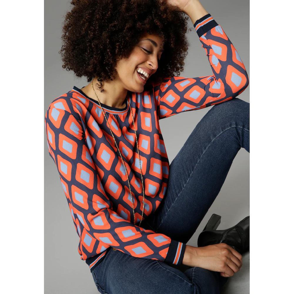 Aniston SELECTED Shirtbluse mit sportiven Bündchen Neueste Stile