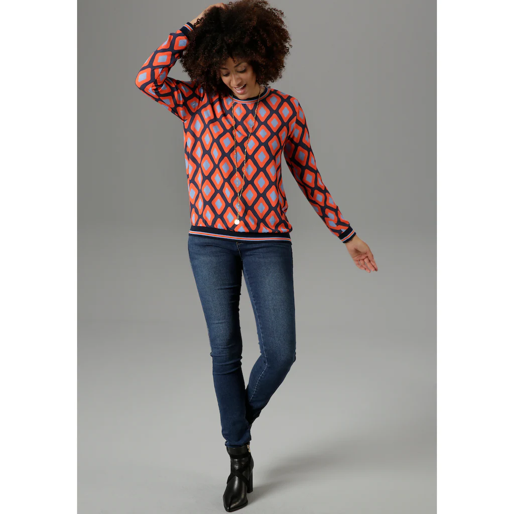 Aniston SELECTED Shirtbluse mit sportiven Bündchen Neueste Stile