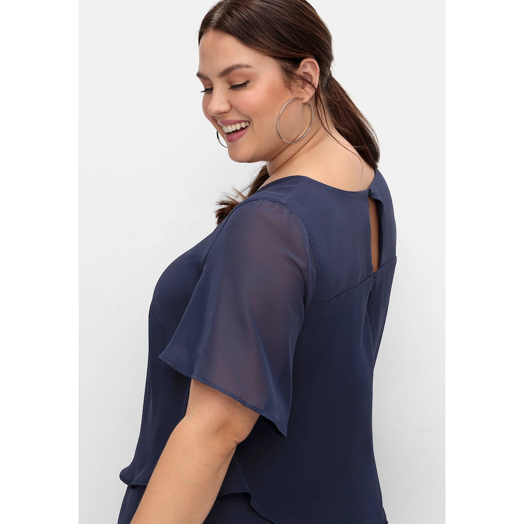 Sheego Jumpsuit »Große Größen« im Lagenlook mit weitem Bein Clearance-Verkauf