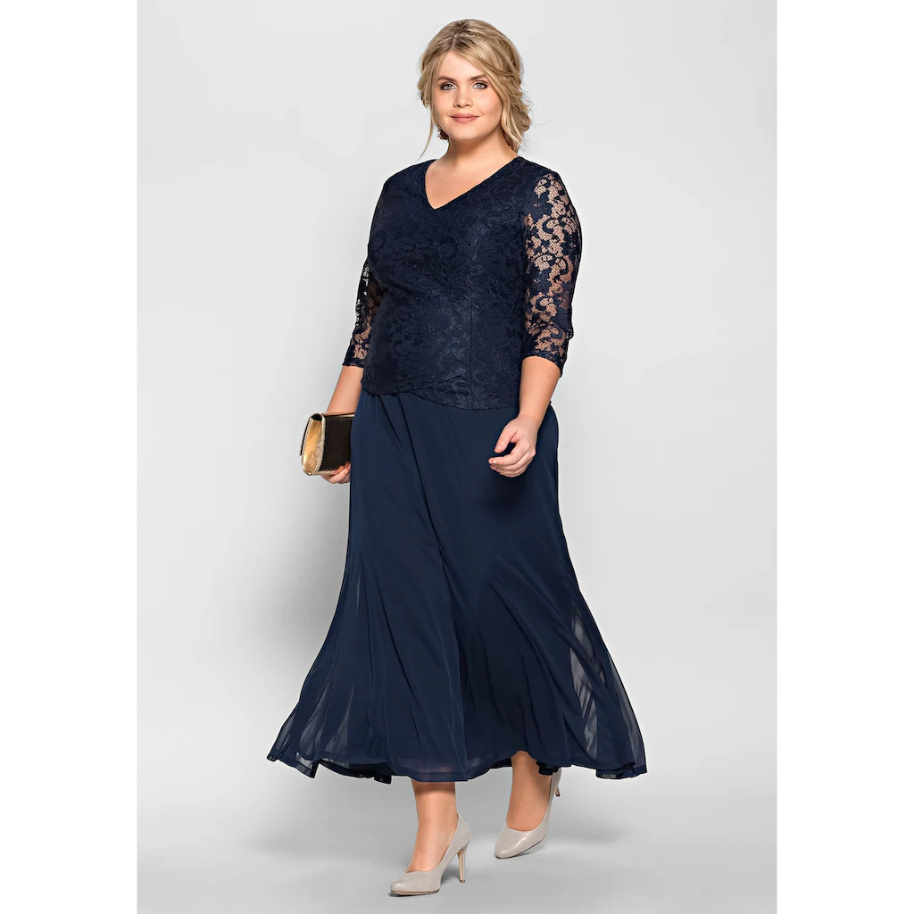 Sheego Abendkleid »Große Größen« mit floraler Spitze Speichern exportieren