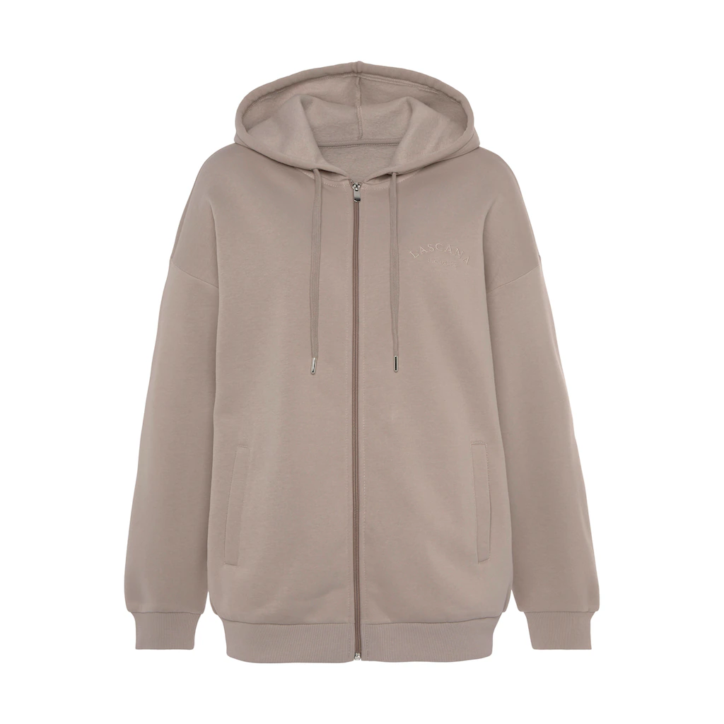 LASCANA Kapuzensweatjacke mit seitlichen Taschen und Innen angeraut Loungewear 2025