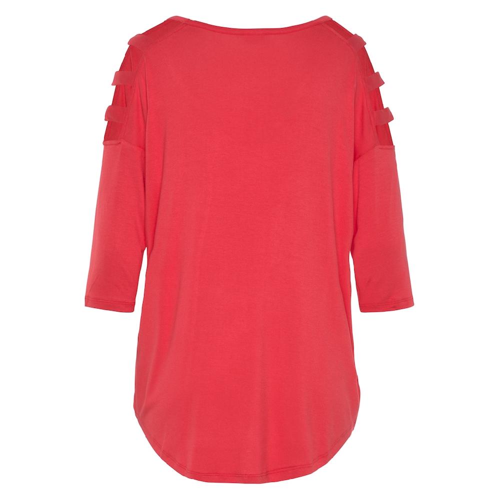 LASCANA 3/4-Arm-Shirt mit Cut-outs raffiniertes Longsleeve schulterfrei Online
