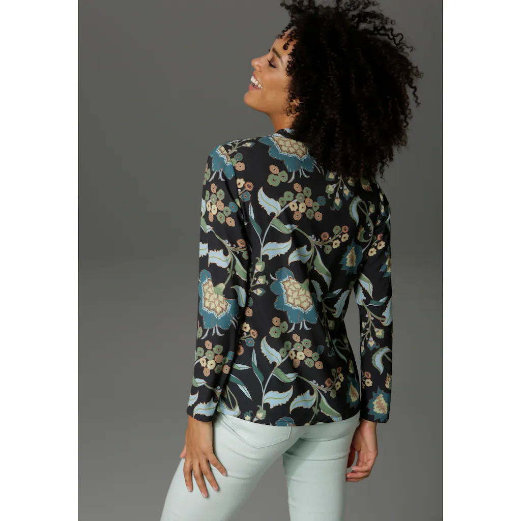 Aniston CASUAL Schlupfbluse mit malerischem Blumendruck Schlussverkauf