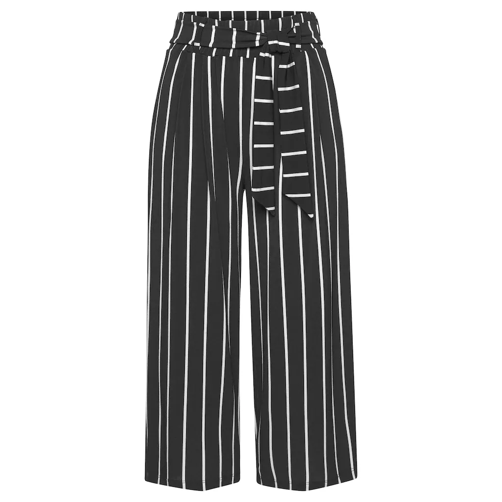 LASCANA Culotte (mit Bindegürtel) in 7/8-Länge und Bindegürtel Stoffhose elegant und sommerlich Limitierter Zeitrabatt