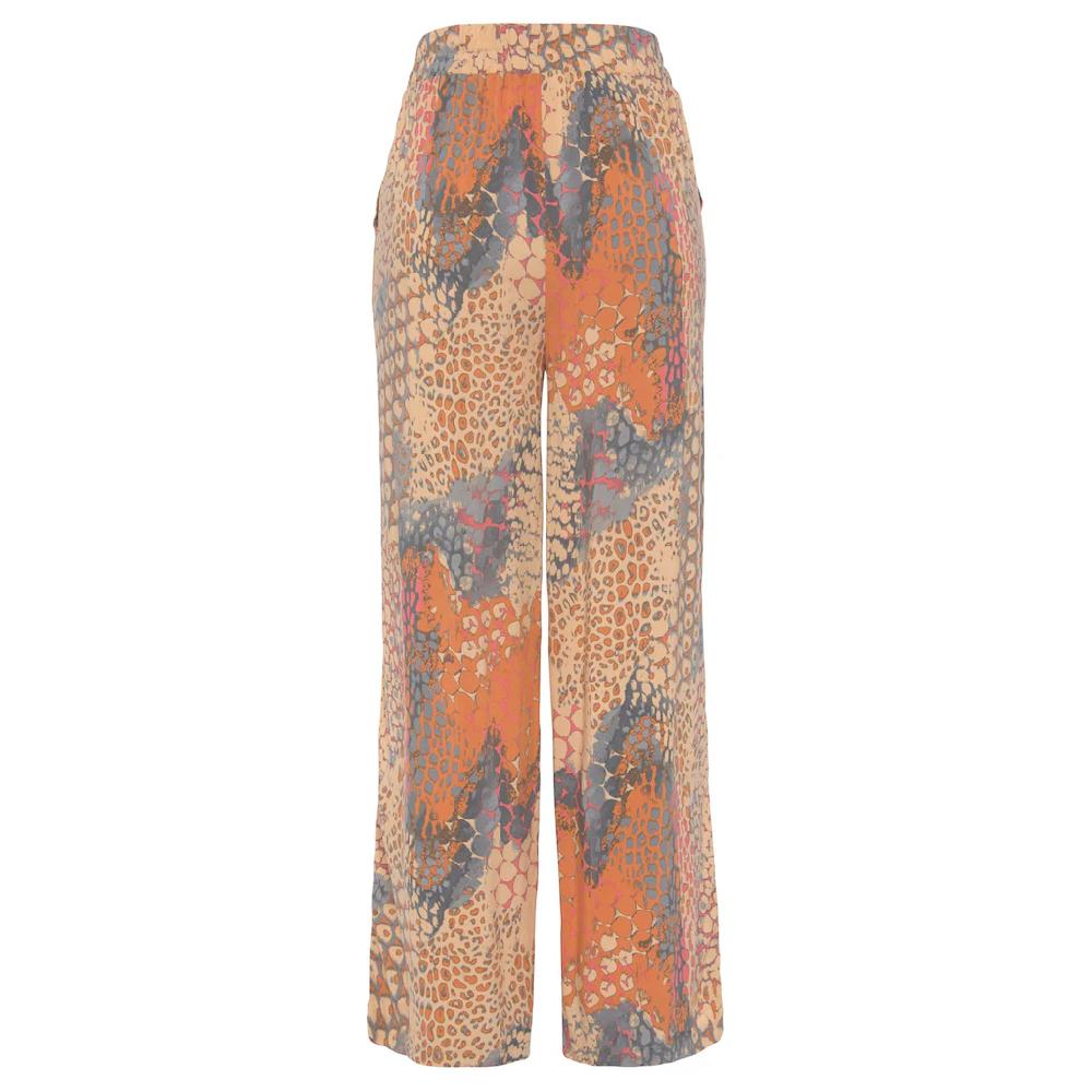 Buffalo Palazzohose (mit Bindegürtel) mit Animalprint und elastischem Bund Schlupfhose Stoffhose Muttertagsangebot