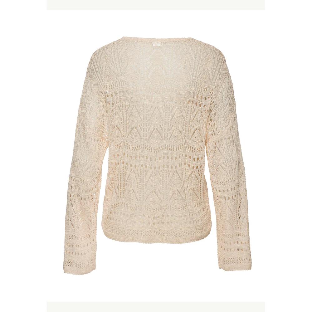 s.Oliver Strandpullover mit semi-transparentem Ajourmuster sommerlicher Strickpullover Heißer Verkauf