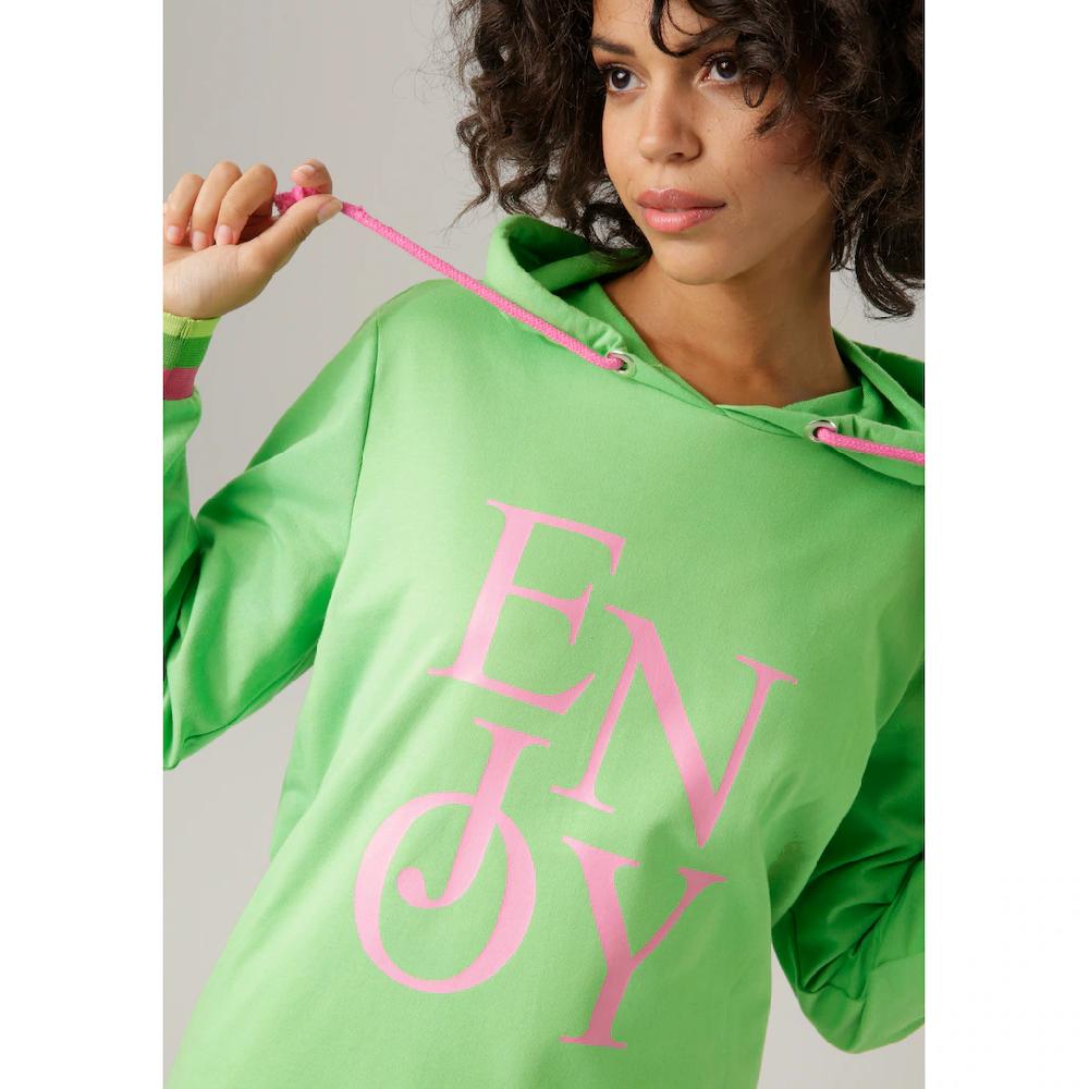 Aniston CASUAL Sweatshirt mit "ENJOY"-Schriftzug Kostenlose Rückgabe