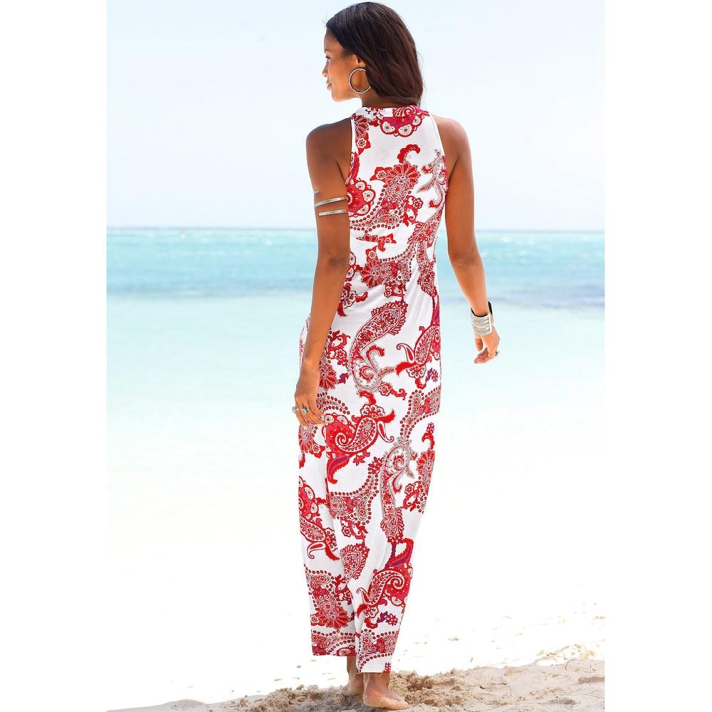 LASCANA Maxikleid mit verstellbarem Ausschnitt Sommerkleid Strandkleid Letzter Tag