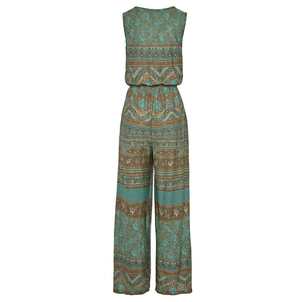 LASCANA Overall mit überlappendem V-Ausschnitt sommerlicher Jumpsuit mit Alloverprint Black Friday Preise