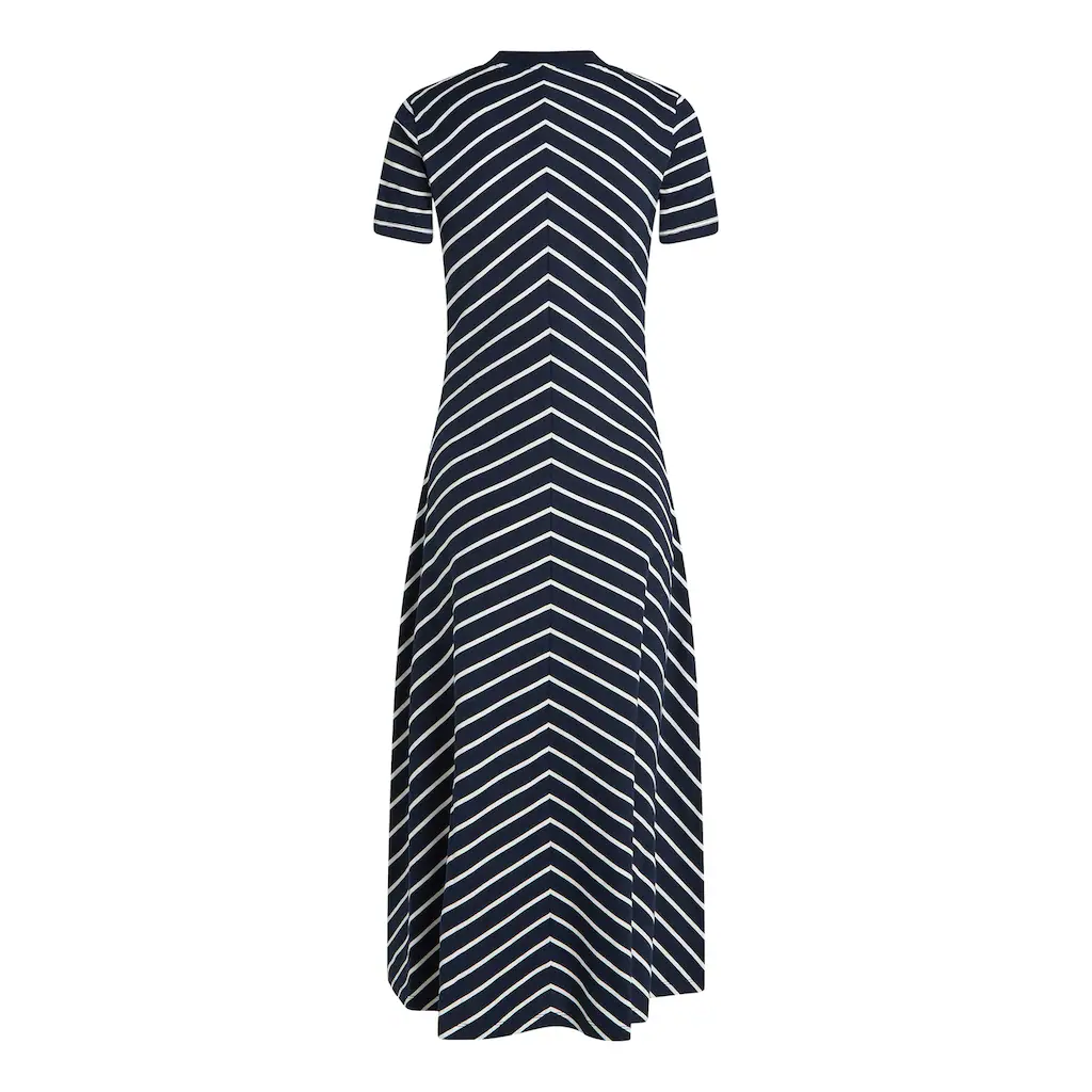 Tommy Hilfiger Midikleid »MODERN F&F MIDI DRESS« mit Logostickerei mit Teilungsnähten Rabatte dieses Monats