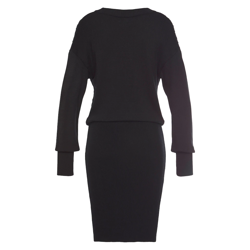LASCANA Strickkleid mit Zopfmuster elegantes Herbst- Winterkleid Minikleid Fabrik Onlineshop