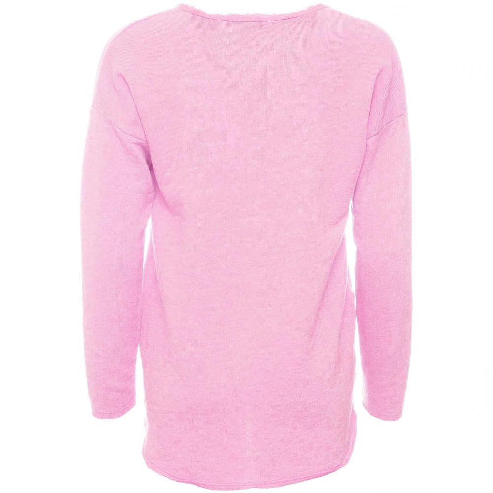 Zwillingsherz Sweatshirt mit ausgefranstem V-Ausschnitt im Vintage Look Rabatt