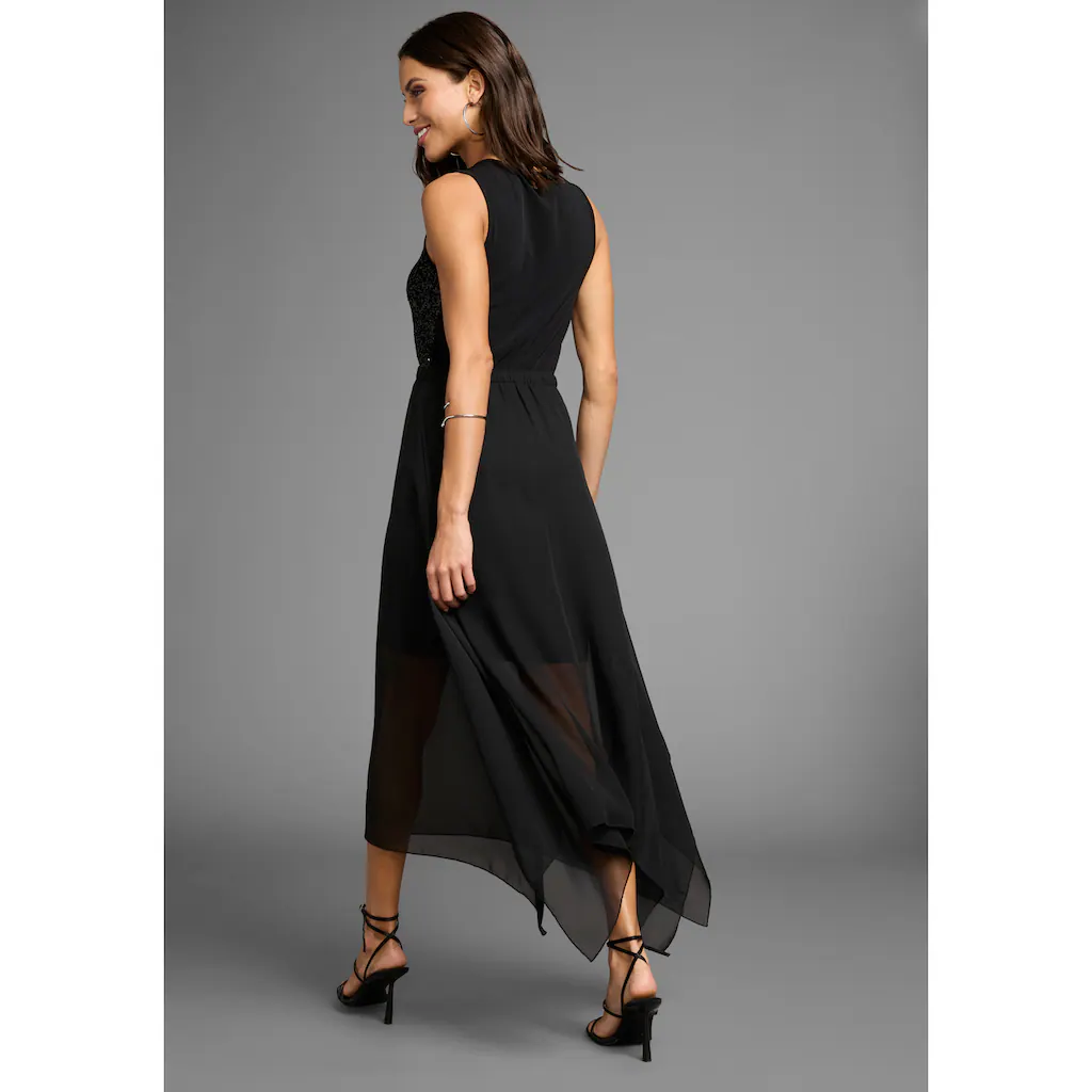Laura Scott Cocktailkleid mit Pailletten im Oberteil Begrenztes Angebot