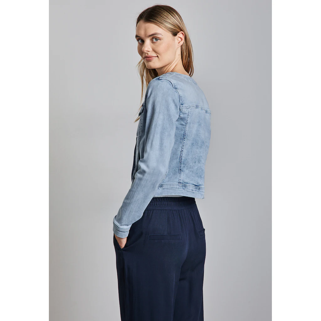 STREET ONE Jeansjacke ohne Kapuze mit Brusttaschen Saisonschlussverkauf