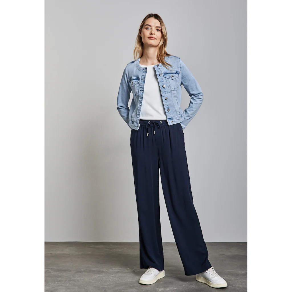 STREET ONE Jeansjacke ohne Kapuze mit Brusttaschen Saisonschlussverkauf