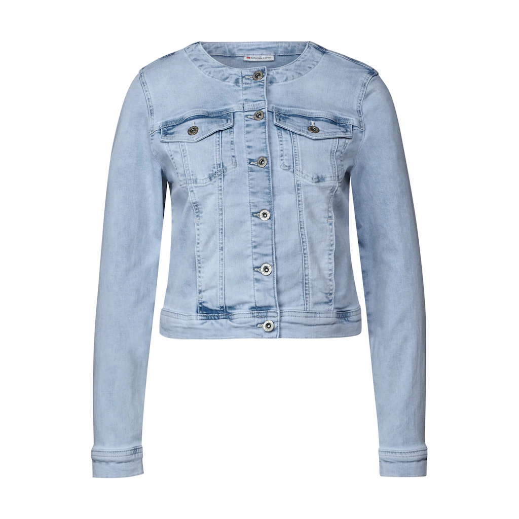 STREET ONE Jeansjacke ohne Kapuze mit Brusttaschen Saisonschlussverkauf