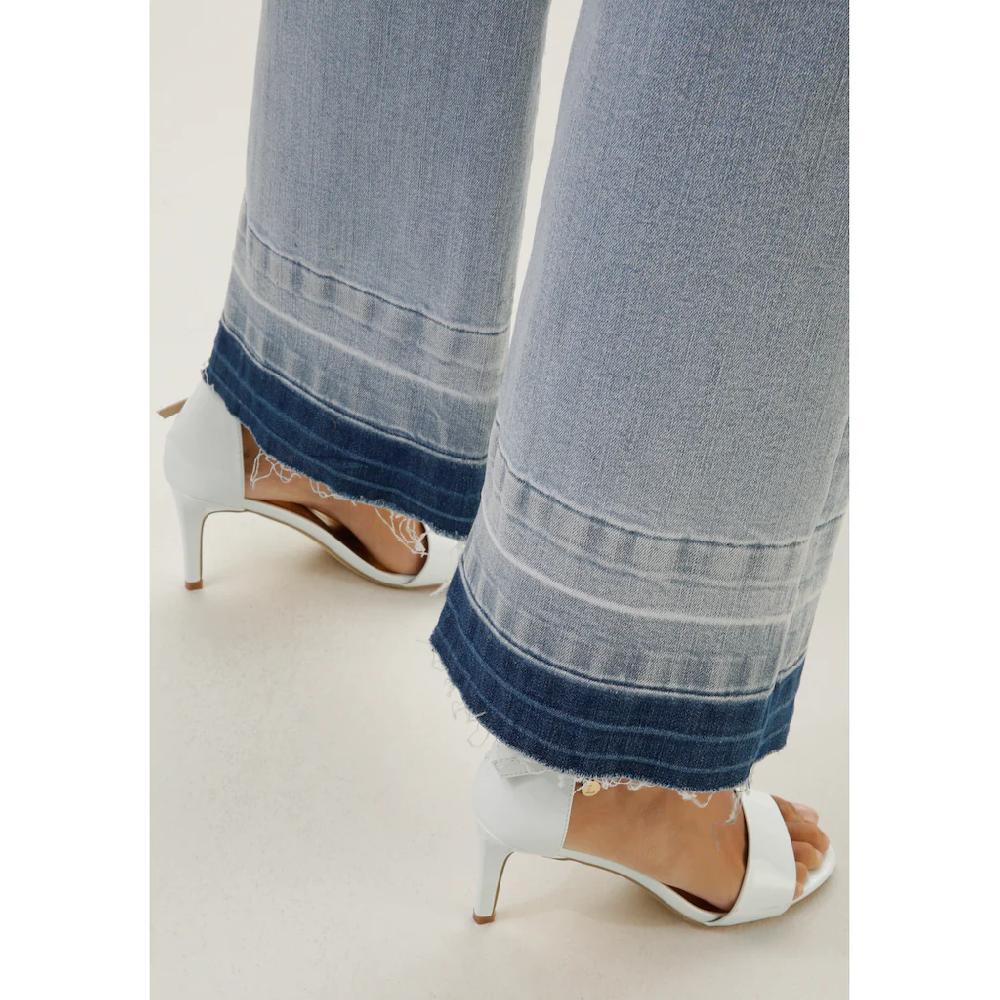 Aniston CASUAL Straight-Jeans mit trendiger Waschung am leicht ausgefranstem Saum Valentinstagsangebot
