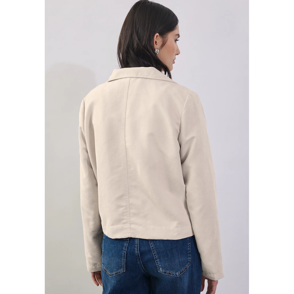 STREET ONE STUDIO Cordjacke ohne Kapuze mit Knopfleiste Jubiläumsangebot