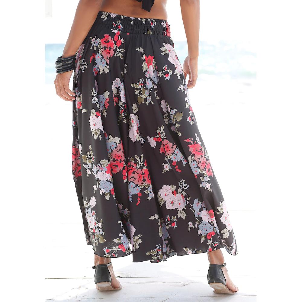 LASCANA Hosenrock mit Blumenprint Culotte extraweites Bein Blitzangebot