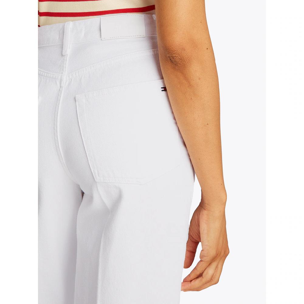 Tommy Hilfiger Weite Jeans »WIDE LEG HW LOU« mit Logo-Badge mit Nieten mit Bügelfalten Große Rabatte