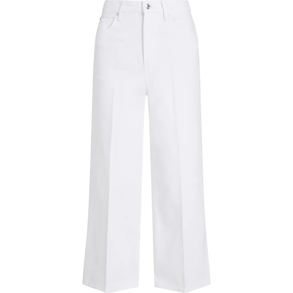 Tommy Hilfiger Weite Jeans »WIDE LEG HW LOU« mit Logo-Badge mit Nieten mit Bügelfalten Große Rabatte