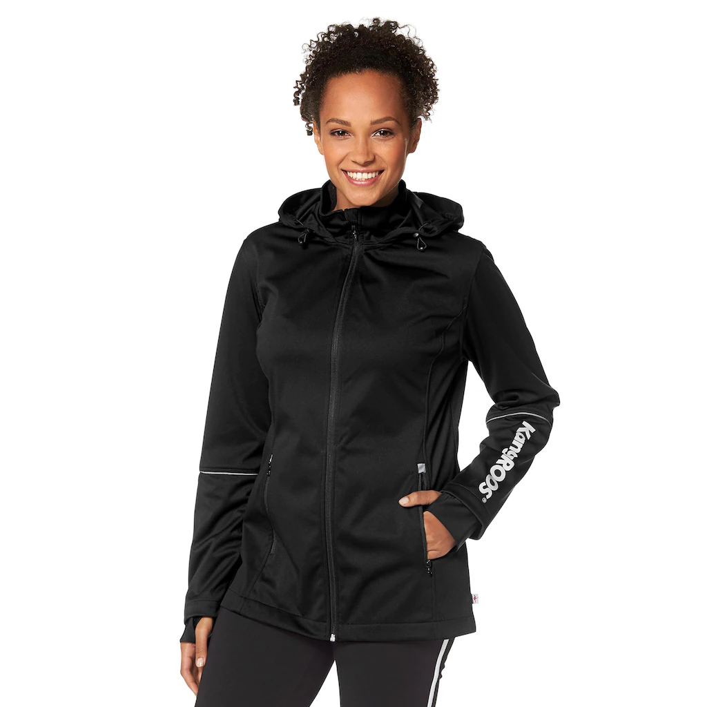 KangaROOS Softshelljacke mit Kapuze aus Softshell-Material figurumschmeichelnder Schnitt Bestseller