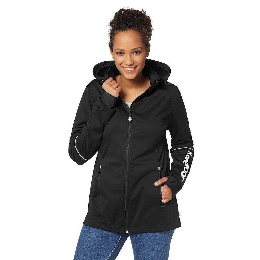 KangaROOS Softshelljacke mit Kapuze aus Softshell-Material figurumschmeichelnder Schnitt Bestseller