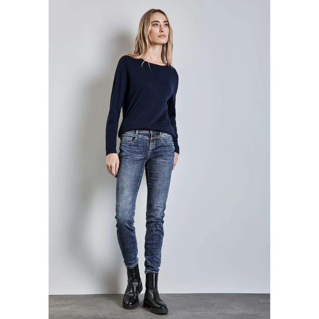 STREET ONE Slim-fit-Jeans »YORK« im Five-Pocket Style Begrenzte Freigabe